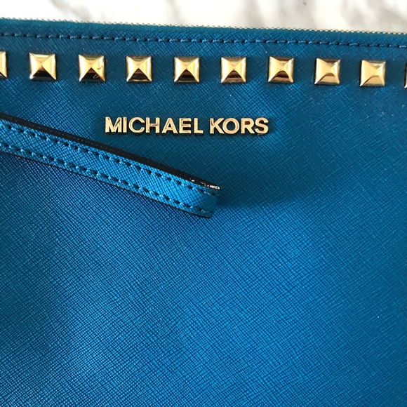 Michael Kors Large Studded Clutch Wristlet - Picture 4 of 7